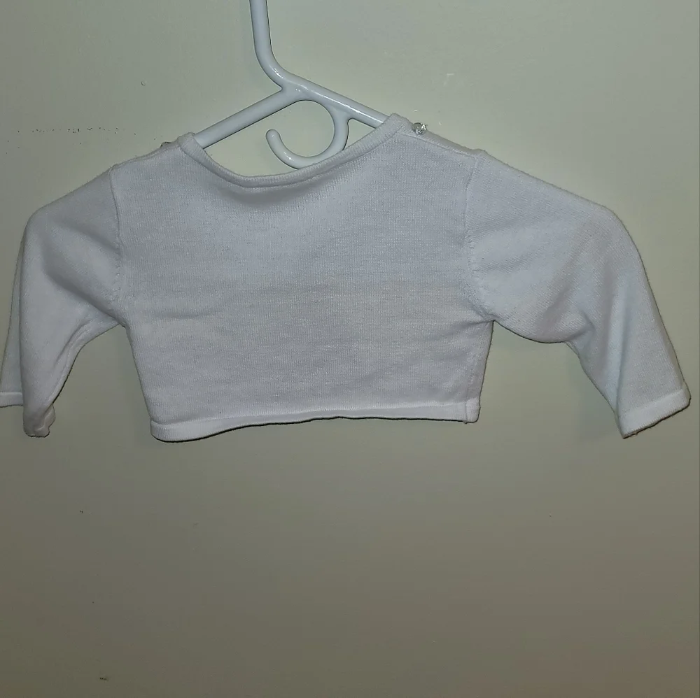 Girls white 1/2 sweater/shall 2t - Picture 2 of 5